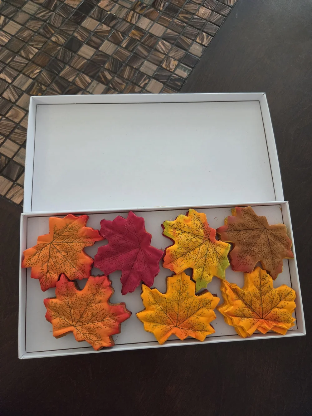 Autumn Maple Leaves Table Scatter - Orange Fall Decor (Brand Unspecified)